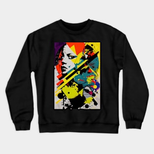 Modern woman in pop-art style Crewneck Sweatshirt